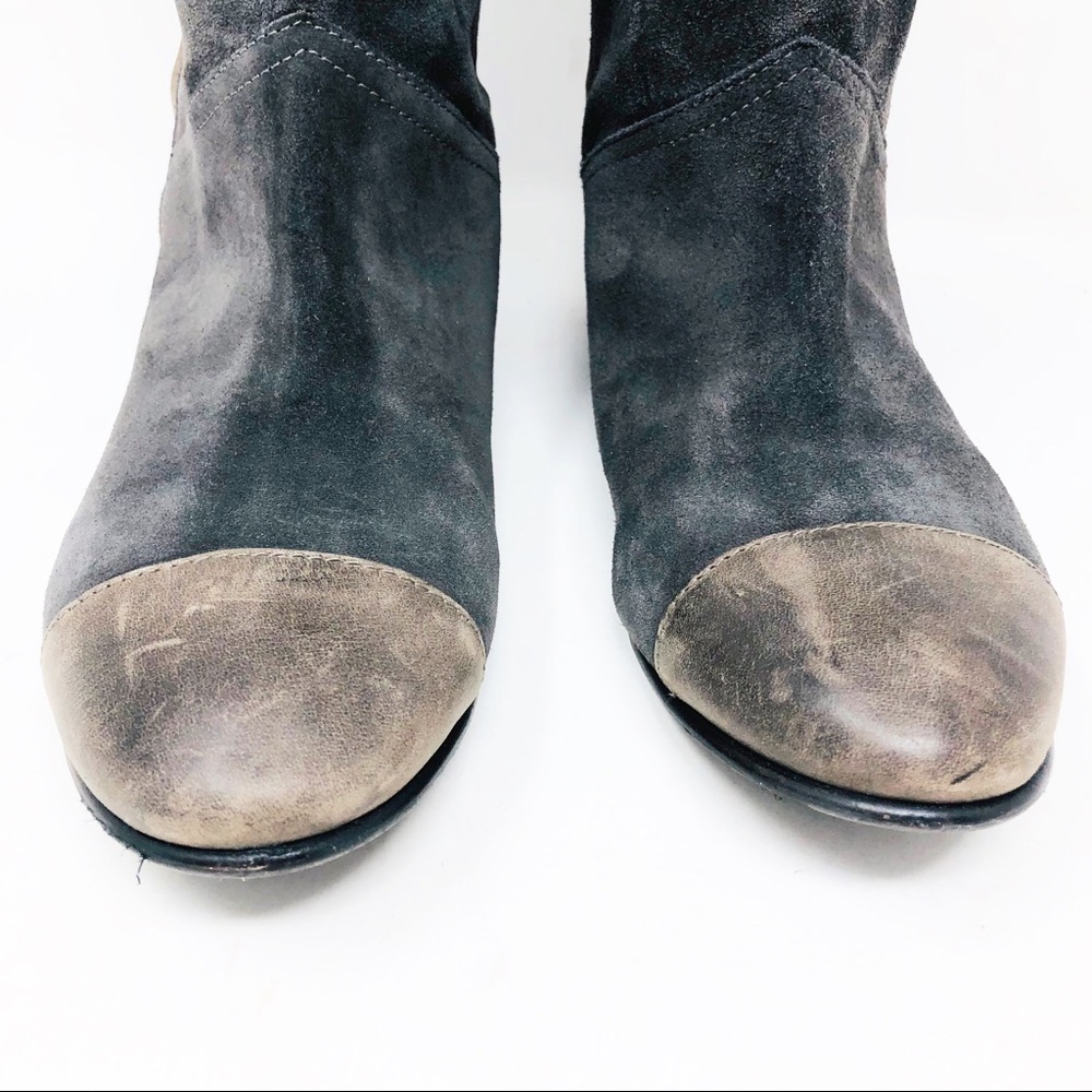 Fabio Rusconi Suede Cap Toe Cuffed Knee Boot - Picture 5 of 10